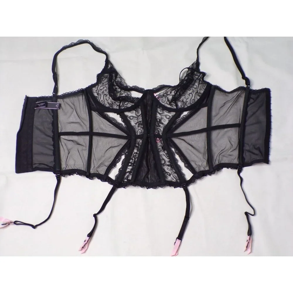 Victoria's Secret Bustier Garter 36D & Mapale Nightie M/L - Picture 9 of 10